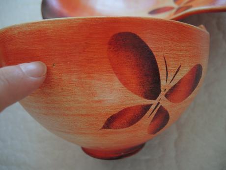 Keramický set s motýľom, 