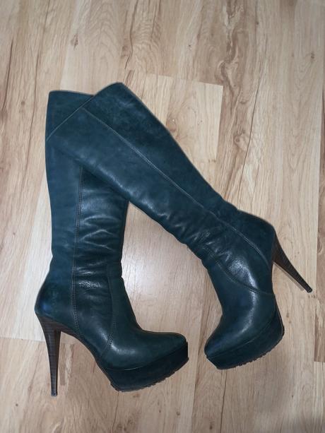 Smaragdove kožené čižmy, 36