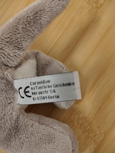 Plyšová sivo biela myška, 21 cm, 