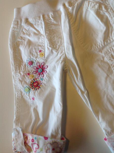 Biele kvietkovale roll-upky, mothercare,86