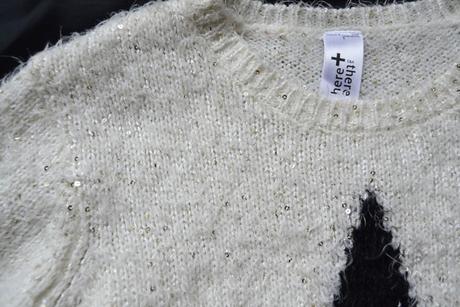 Pulovrik s flitrami 128/134, h&m,128
