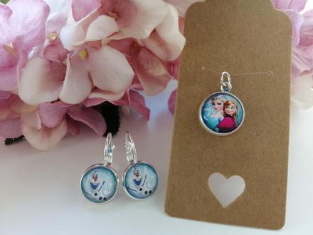Prívesok + náušnice frozen ľadové kráľovstvo,