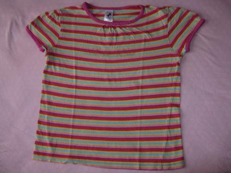 Pruzkovane duhove tricko 116/122, palomino,116