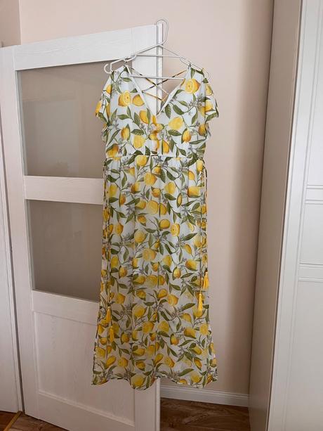 Citronove letne saty, bonprix,38