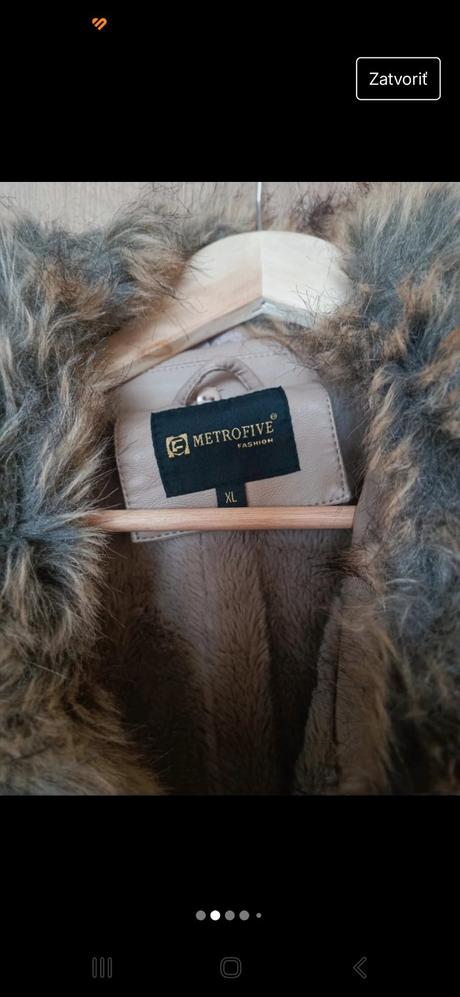 Koženková bundu na zimu, xl