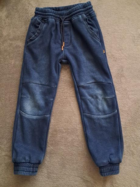 Vyteplené tepláky, rifľový efekt, grace,122