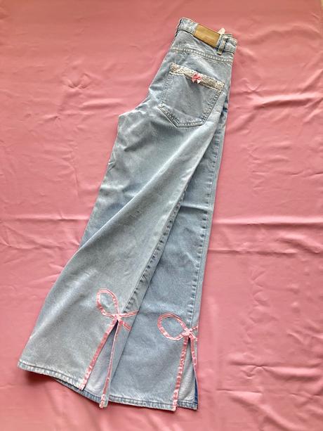 Dámske bledomodré zvonové coquette rifle, 36 / s