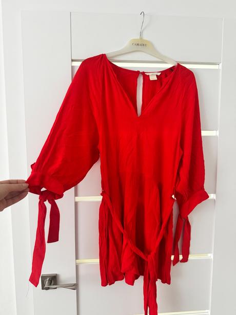 Červený overal, h&m,32