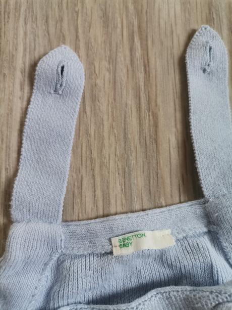 Dupačky na traky bledomodré, benetton,62