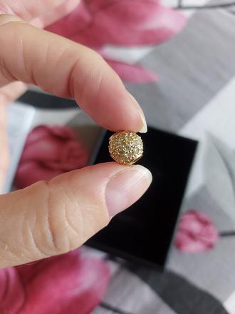 Prívesok gulička so zirkónmi 585 zlato, 