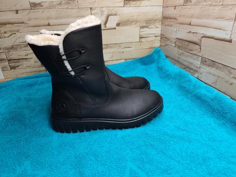 Rieker 37 - dámske členkové čierne zateplené topán, rieker,37
