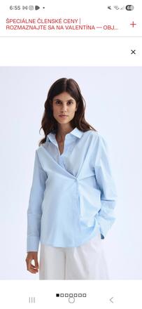 Nová tehotenská bavlnená košeľa, h&m,170 / m / s / xs