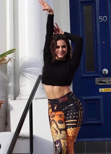 Legíny afro print, s