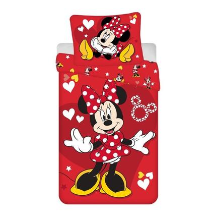 Obliečky minnie red heart 140/200, 70/90, šírka (cm): 140,dĺžka (cm): 200