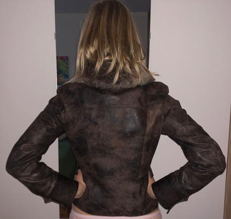 Jesenná bundička kožená, 36