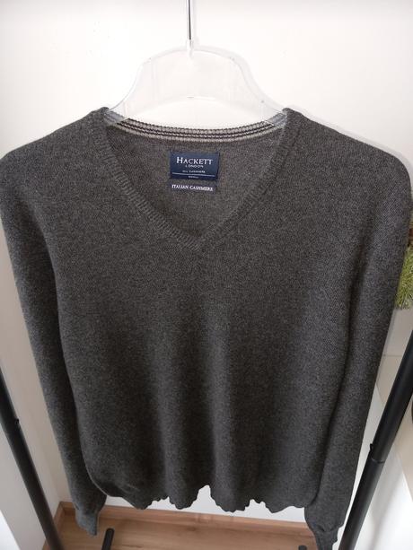 Sivý kašmírový sveter, m