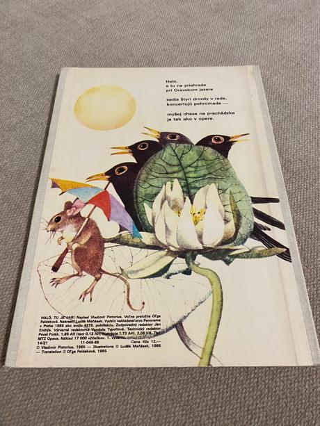 Staré skladacie detské leporelo haló, tu je jar,