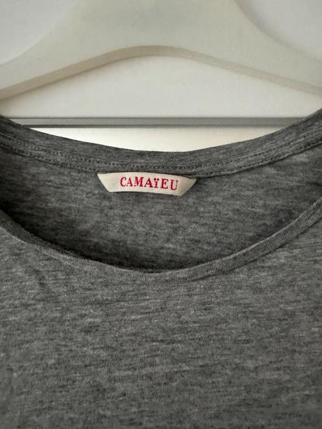 Basic sive tricko bavlna, camaieu,m