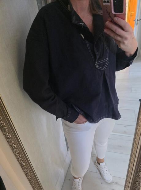 Oversize bundicka na chladnejšie letné dni, mango