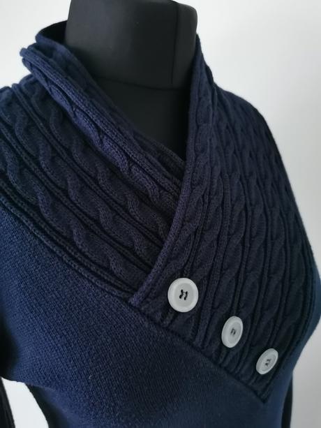 Pletené modré šaty bodyflirt s, bonprix,s