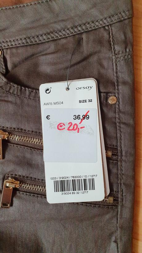 Orsay hnedé nohavice s ozdobnými zipsami 32 xs, orsay,32