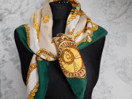 Kvalitná elegantná hodvabna šatka, xl