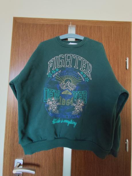 Bershka zelena mikina, stav ako na fotke, vel.s, bershka,s