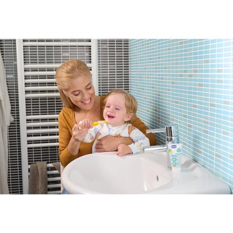 Chicco set zubných kefiek pre deti indigo-mustard, 