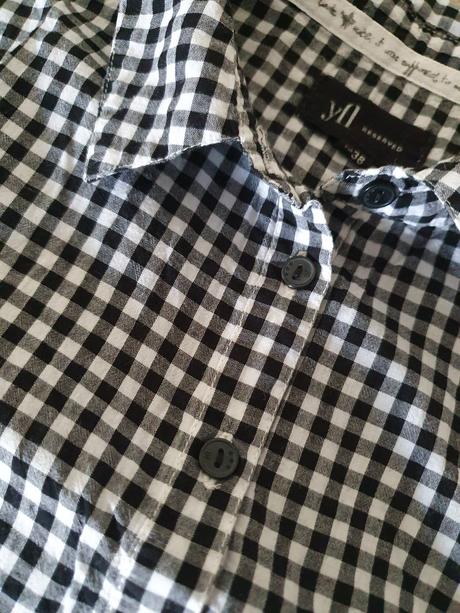 Kockovaná letná košeľa na uväzovanie veľ. 38, h&m,38