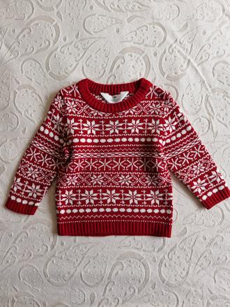 Pletený sveter so vzorom, h&m,92