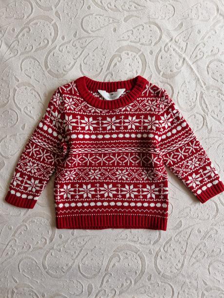 Pletený sveter so vzorom, h&m,92