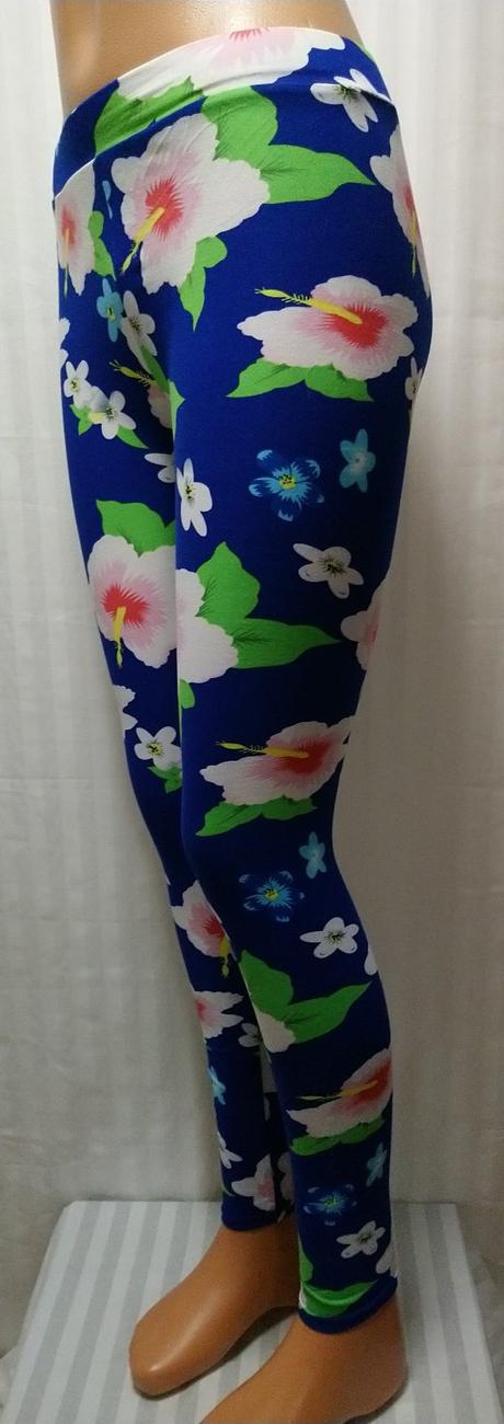 Dámske modré elastické legíny, ellasun, veľ. m/l, l