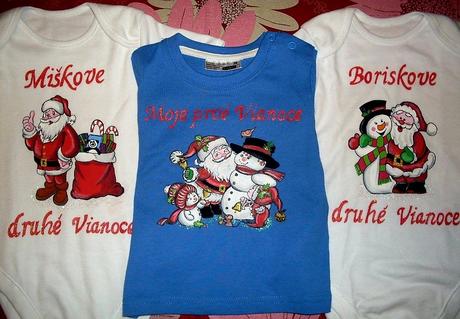 Rucne malovane body - vianocne, 56 - 116