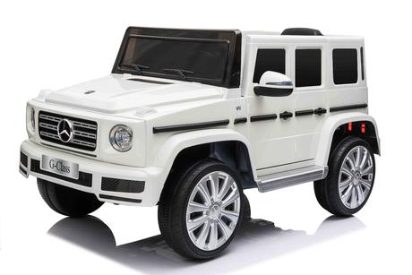 Elektrické autíčko mercedes g500 12v, biele, 2,4 g,
