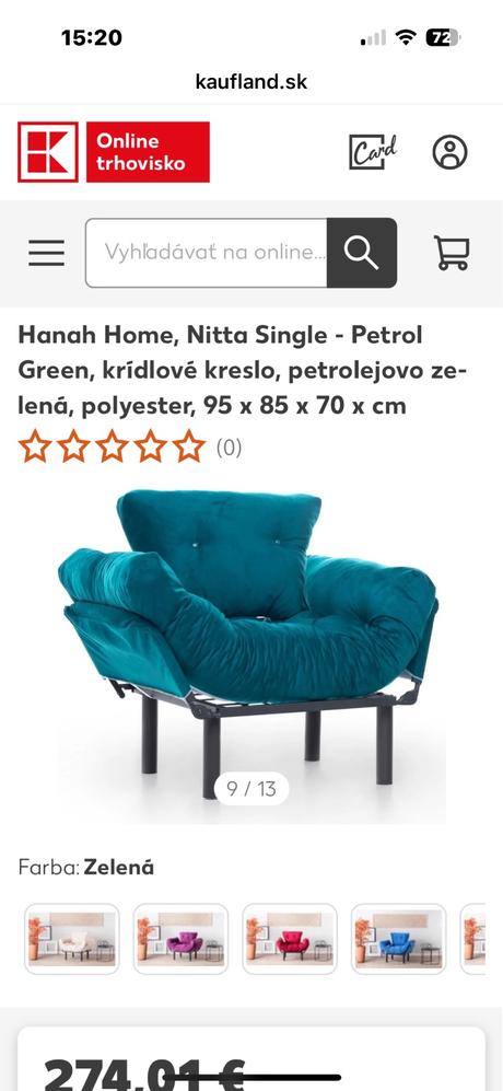 Kreslo polohovateľne, 