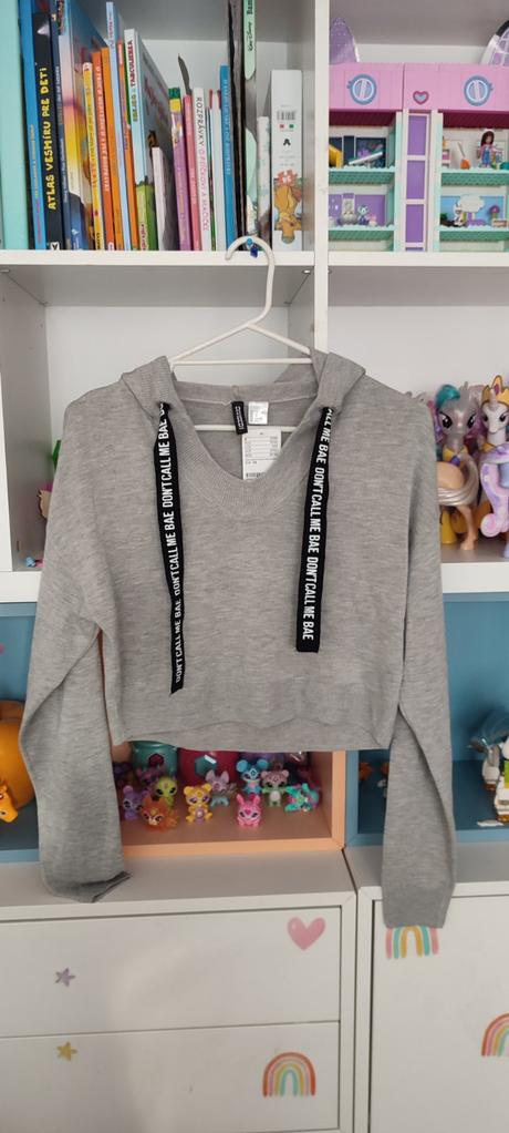 Croop pulóver s visačkou, h&m,xs