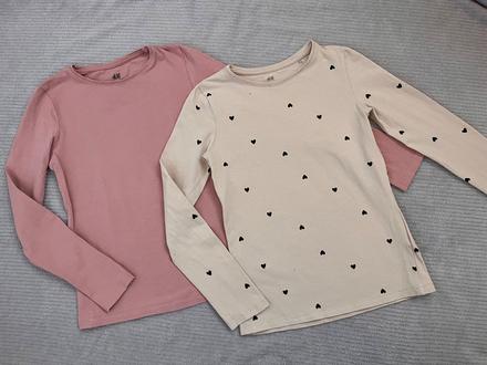 2x tričko, h&m,134