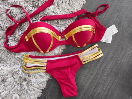 Dvojdielne push up plavky s brazílkami, 38 / 42 / m / xl