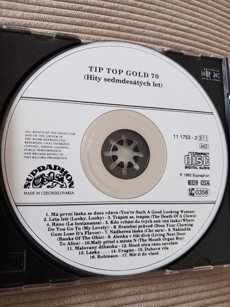 Cd tip top gold "70 - z roku 1992, bez vád,