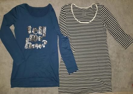 2x predĺžené tričko, m