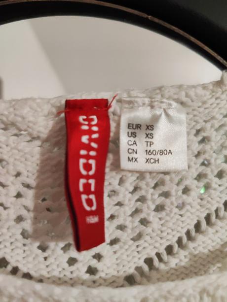 Háčkovaný top h&m, h&m,xs