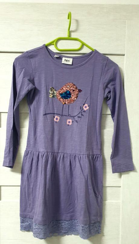 Šaty s otáčacími flitrami - vtáčik, bonprix,128