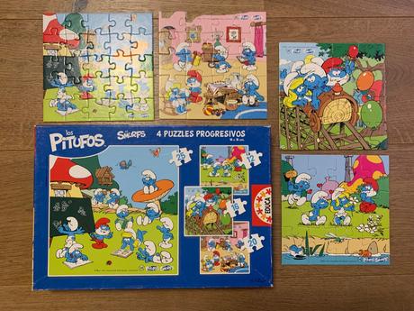 Puzzle šmolko, 4 v 1 (12,16,20,25ks), 