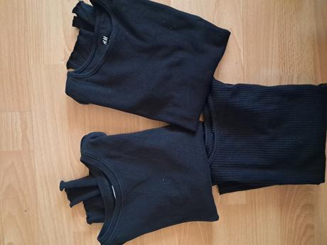 Tricka s dlhým rukávom, h&m,140