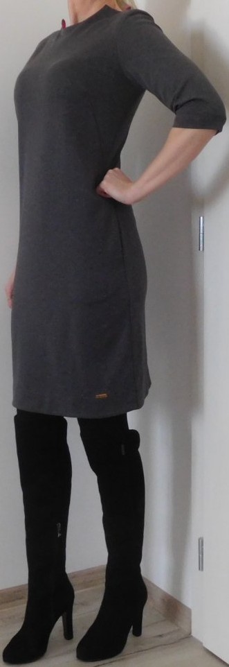 Elegantné elastické šatočky s ružovým detailom, 36, 36