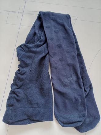 Pančuchy - tmavomodré srdiečkové, 140