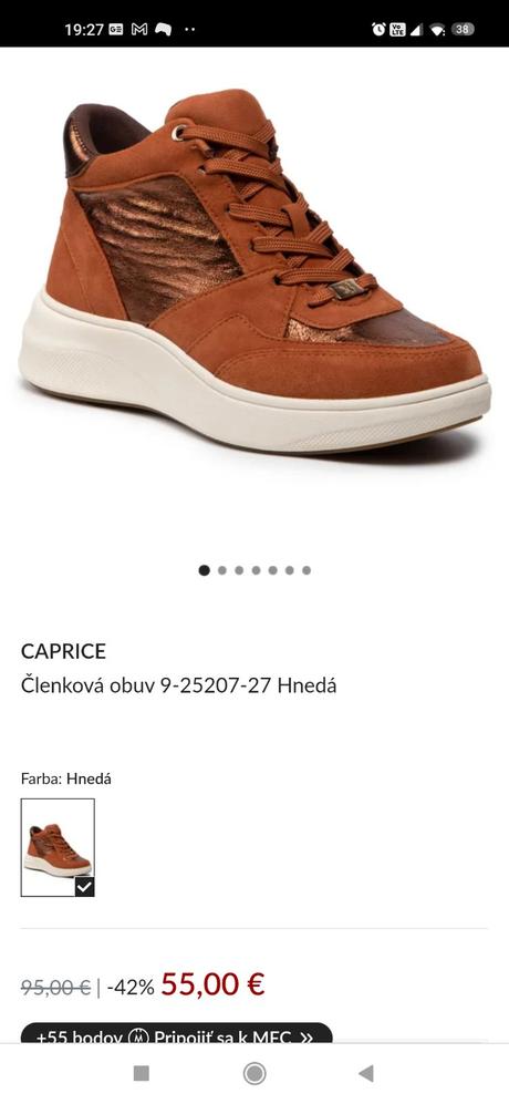 Členkové topánky, 40