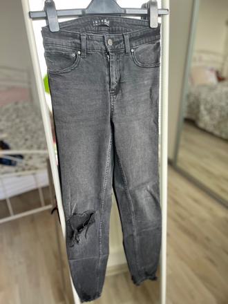 Primark skinny uzke jeans džinsy rifle čierne, primark,xs
