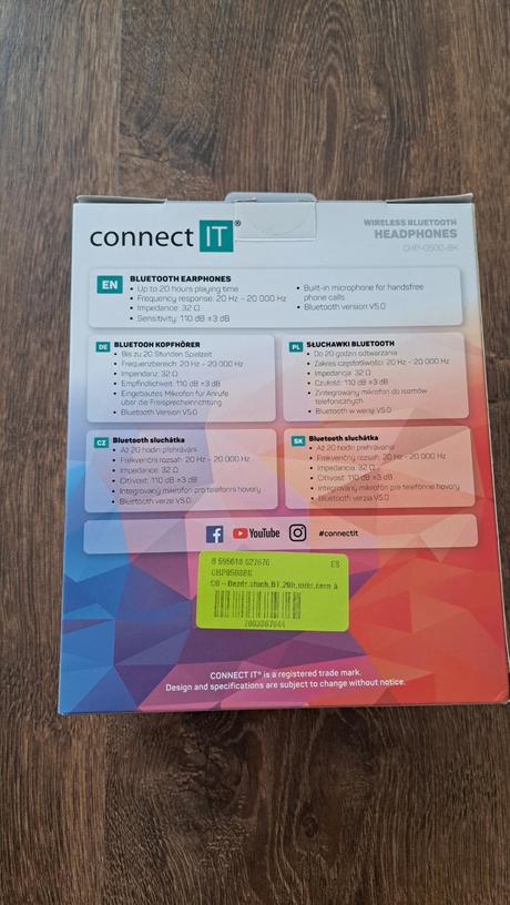 Bezdrôtové slúchadlá connect, 