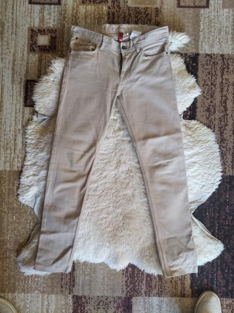 Béžové rifl.nohavice, h&m,38